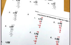 2 Digit By 1 Digit Long Division Worksheets For Morning Work Math