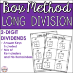 2 Digit Dividends Box Method Long Division Long Division Division