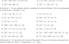 30 Synthetic Division Worksheet With Answers Education Template