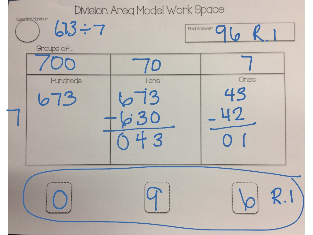 4th Grade Division Area Model Math Elementary Math Math 4th Grade 