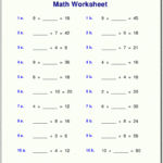 4th Grade Math Facts Worksheets Printable Math Worksheets Printable