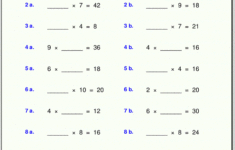 4th Grade Math Facts Worksheets Printable Math Worksheets Printable