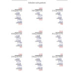 5 Digit By 3 Digit Long Division With Remainders And Steps Shown On