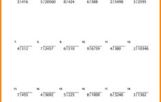 5th Grade Long Division Practice Worksheet