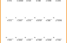 5th Grade Long Division Practice Worksheet