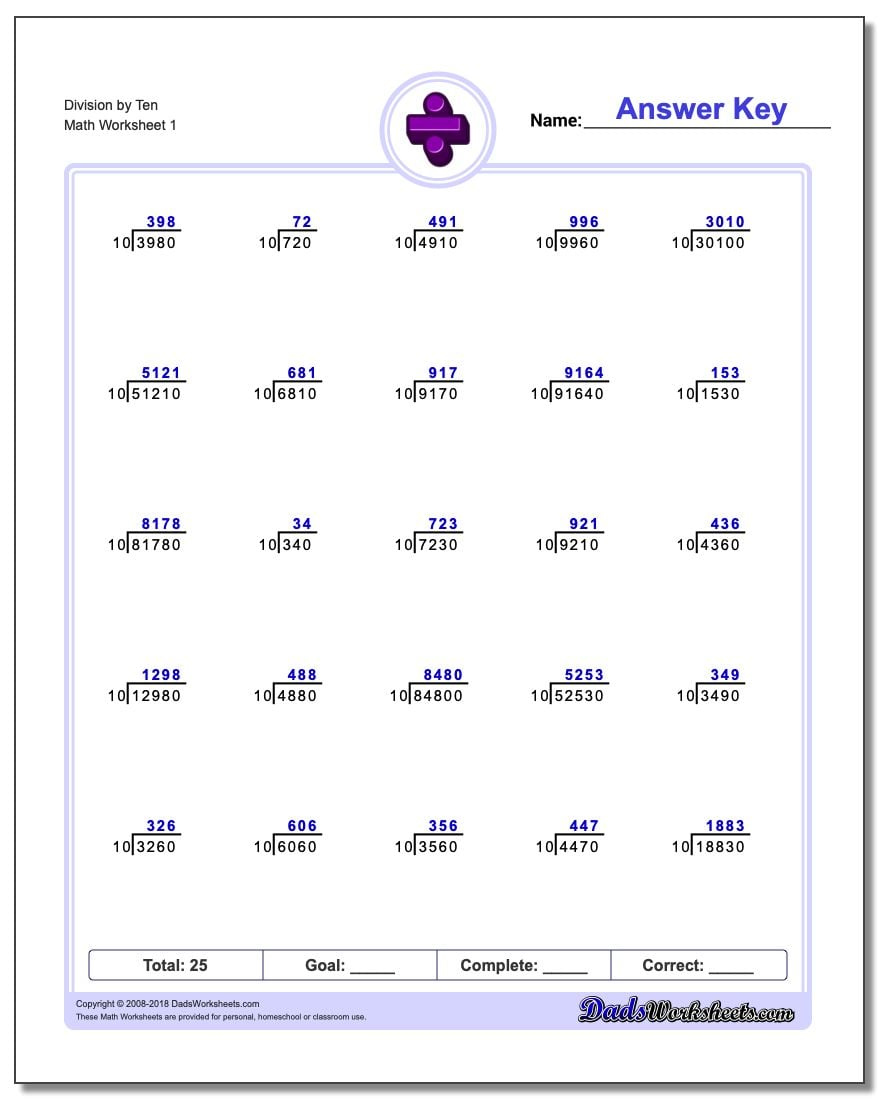 676 Division Worksheets For You To Print Right Now