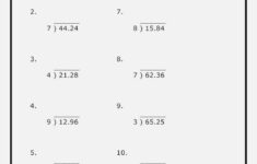6th Grade Long Division Practice Worksheets Thekidsworksheet