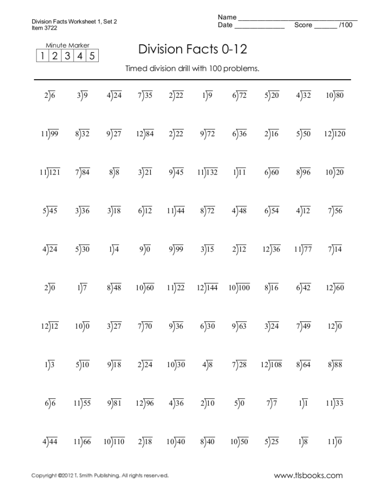 7 Division Worksheet Examples In PDF Examples | Long Division Worksheets