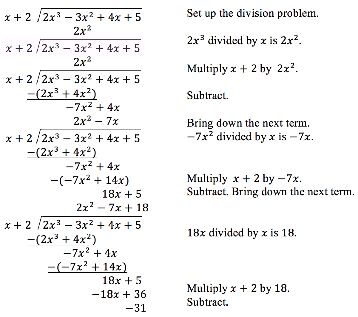 8 3 Division Of Polynomials Hunter College MATH101