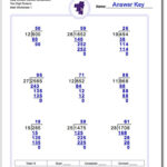 A Huge Collection Of Free Printable Long Division Worksheets With
