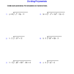 Algebra 1 Worksheets Polynomials Long Division Worksheets Division