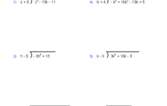 Algebra 1 Worksheets Polynomials Long Division Worksheets Division