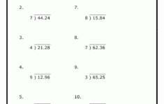 Benderos Printable Math Decimals Worksheets Dividing Decimals