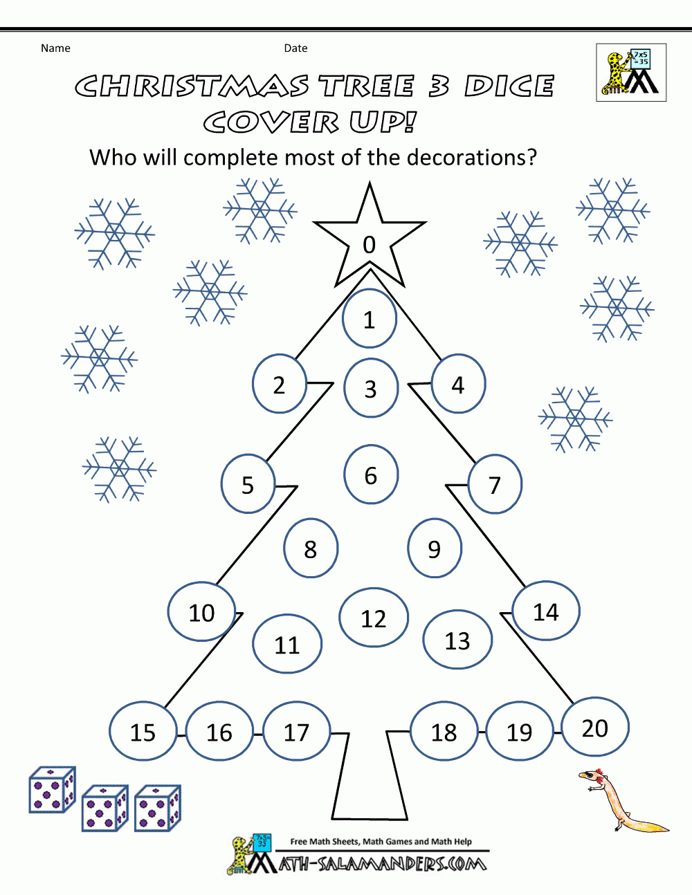 Christmas Math Division Worksheets PrintableMultiplication