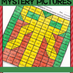 Christmas Mystery Pictures Two Digit Multiplication Long Division