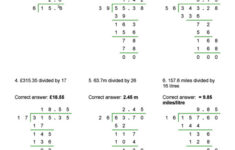 Decimal Division Worksheet With Answers Favorite Worksheet