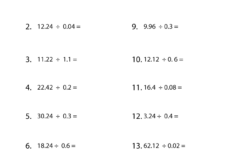 Decimal Division Worksheet Worksheets Worksheets