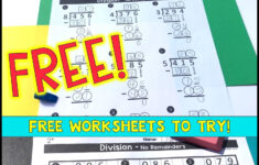 Differentiated Long Division Worksheets For FREE Caffeine Queen