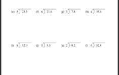 Divide 6th Grade Math Worksheets Decimals Worksheets Dividing