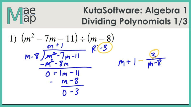 Dividing Polynomials Worksheet Kuta