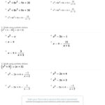 Dividing Polynomials Long And Synthetic Division Worksheet Answers Db