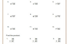 Dividing With Remainder And Long Multiplication Worksheet