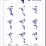 Division With Multi Digit Divisors