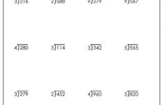 Division With No Remainder Worksheet
