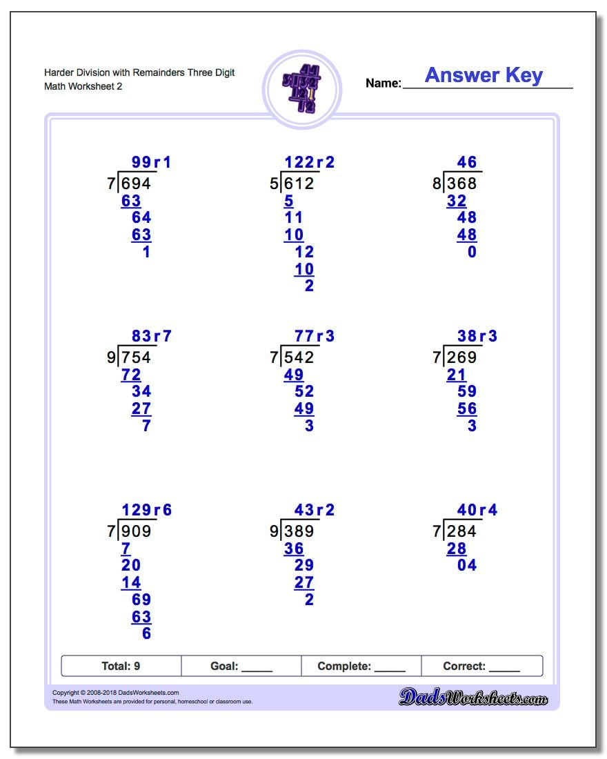 Division With Remainders