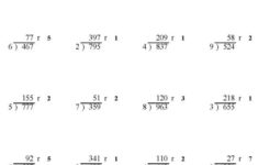 Division With Remainders Worksheets