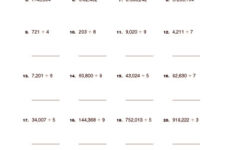 Division With Zeros In The Quotient Worksheets