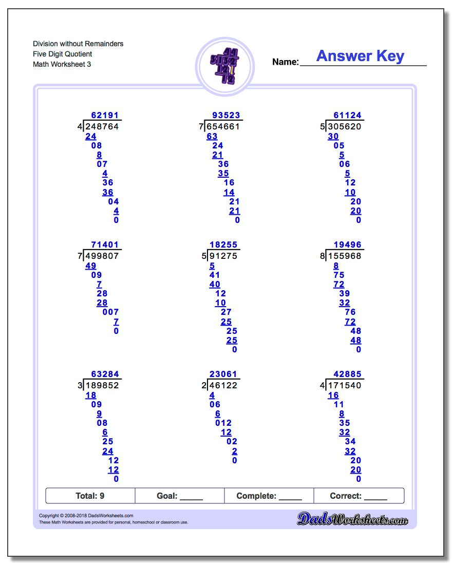 Division Without Remainders