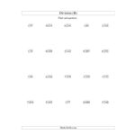 Division Worksheet Long Division One Digit Divisor And A Two Digit