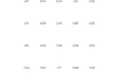 Division Worksheet Long Division One Digit Divisor And A Two Digit
