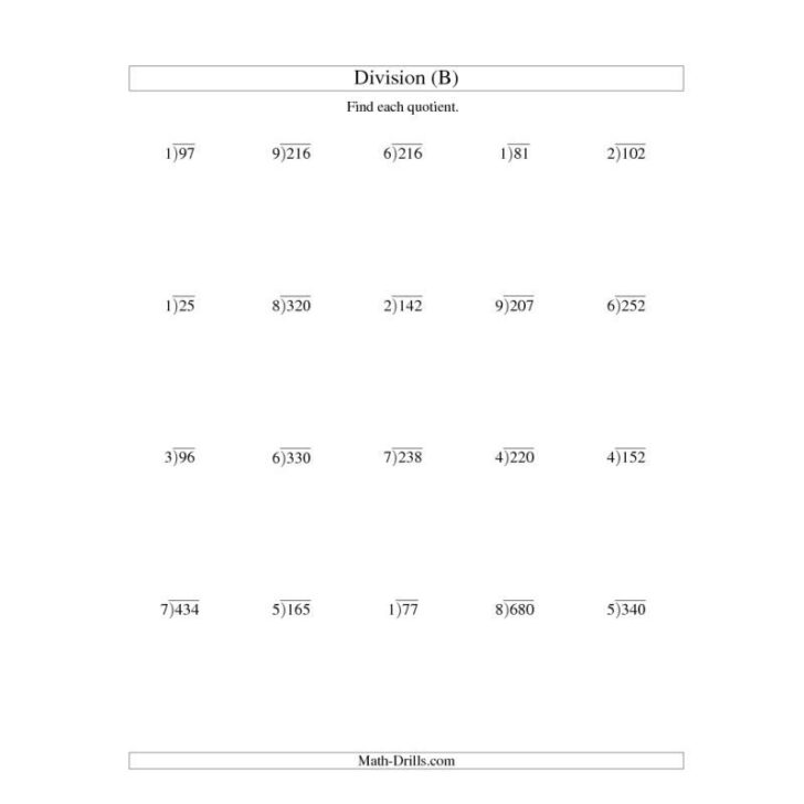 Long Division With Decimals In Divisor And Dividend Worksheets