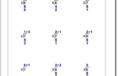 Division Worksheet With Remainders Single Digit Long Division