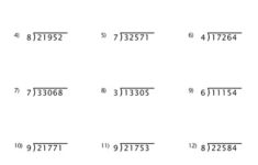 Division Worksheet With Single Digit Divisors Set 2 Childrens