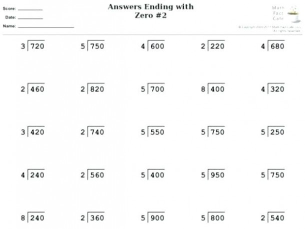 Division Worksheets For 4th Graders