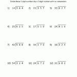 Division Worksheets Grade 6 With Answers Thekidsworksheet