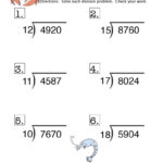 Division Worksheets No Remainder Long Division Worksheets Long