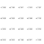 Four Digit By Two Digit Division With Remainders Worksheet With Answer