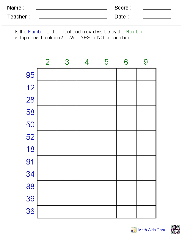 Free Long Division Worksheets On Graph Paper Image Of Worksheet