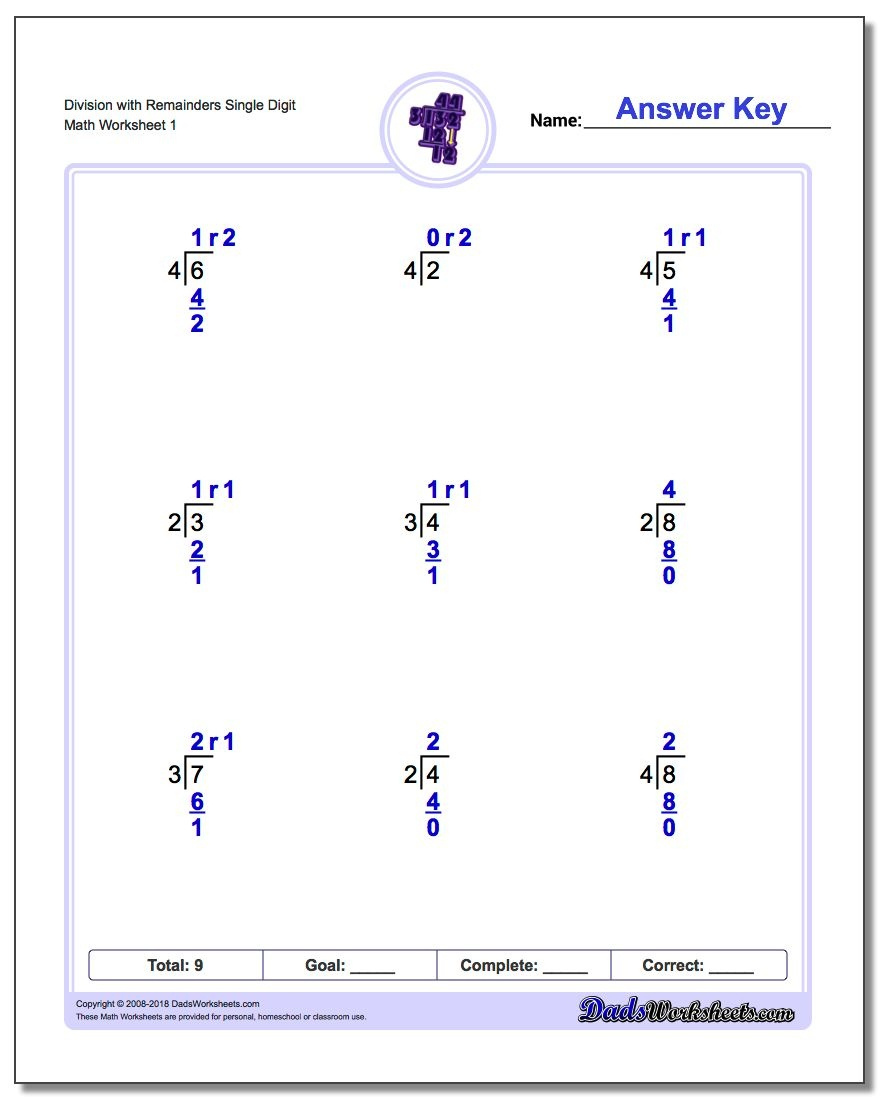 Free Printable Division Worksheets For 4Th Grade Free Printable