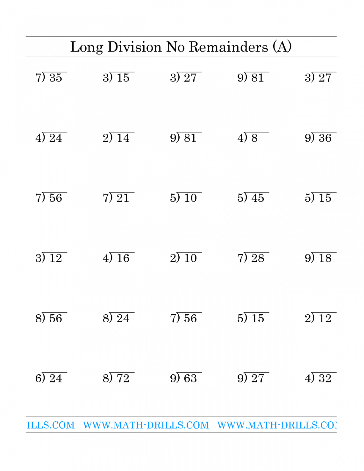 Super Teacher Worksheets Long Division Answer Key