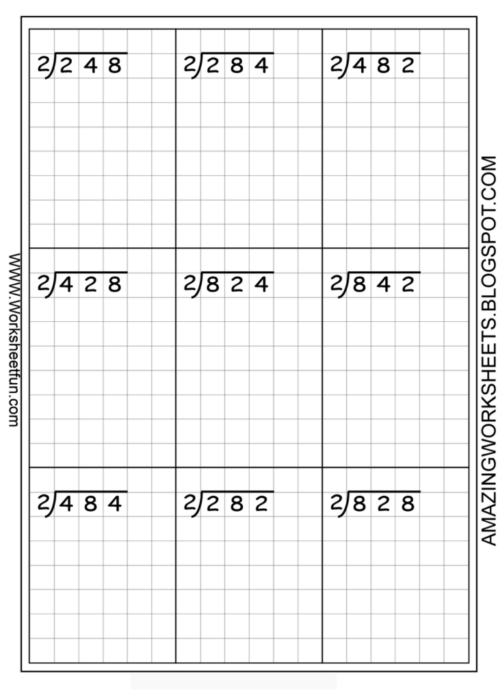 Long Division Math Worksheets Printable