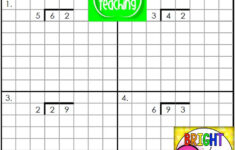 Genius Long Division Problems On Grid Paper To Help Kids Keep Their