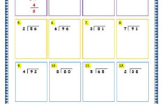 Grade 3 Maths Worksheets Division 6 3 Long Division Without Remainder