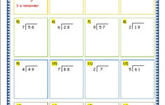 Grade 3 Maths Worksheets Division 6 4 Long Division With Remainder
