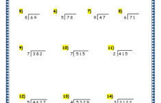 Grade 3 Maths Worksheets Division 6 4 Long Division With Remainder