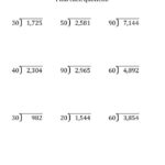 Grade 7 Long Division Sums Division Worksheet Long Division One